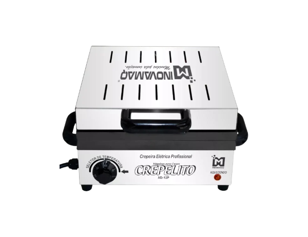 Máquina De Crepe 12 Cavidades Antiaderente - Modelo AD12P Teflon - 127v