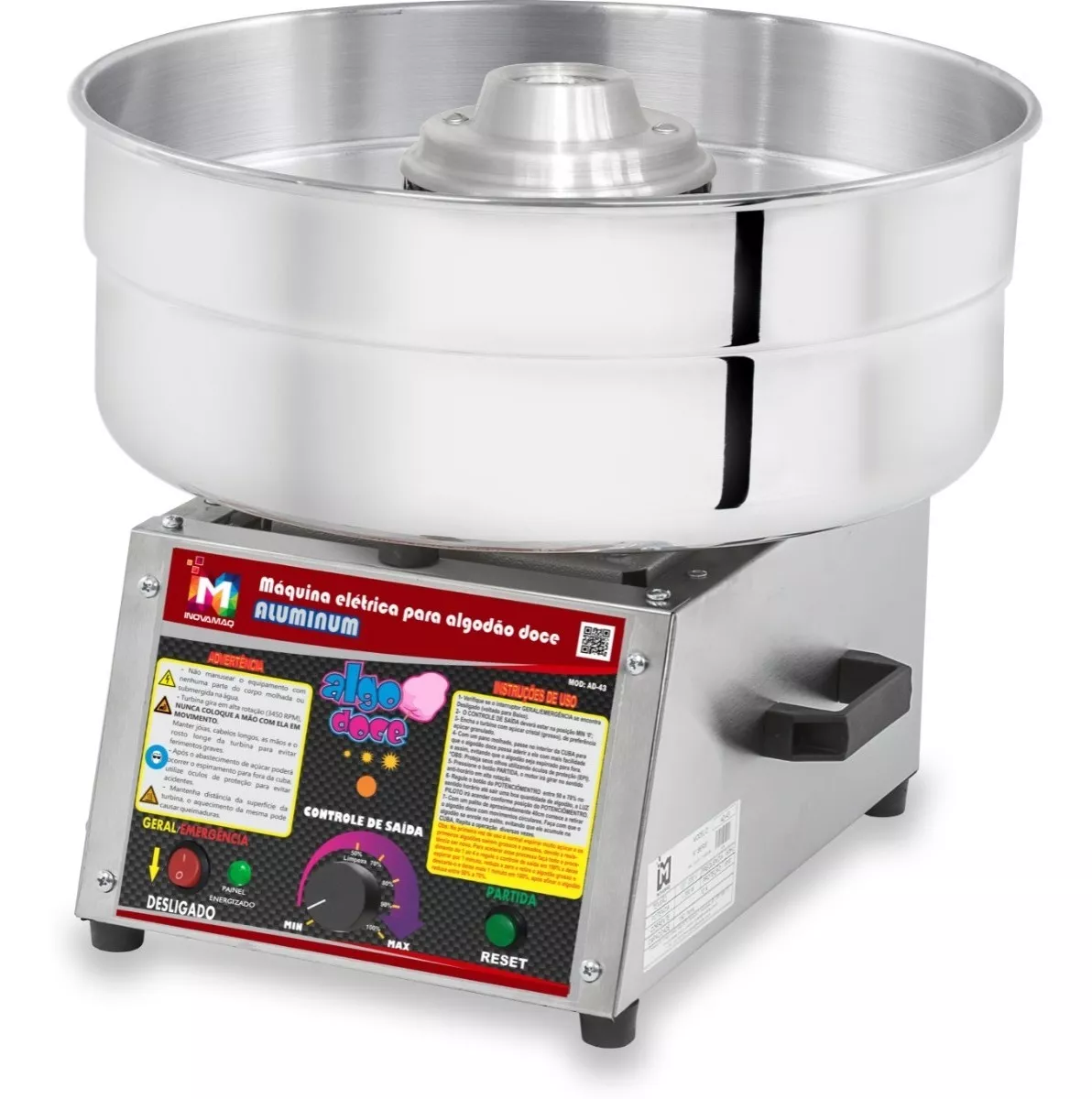 Maquina Algodão Doce Profissional - Ad-43 Alumino